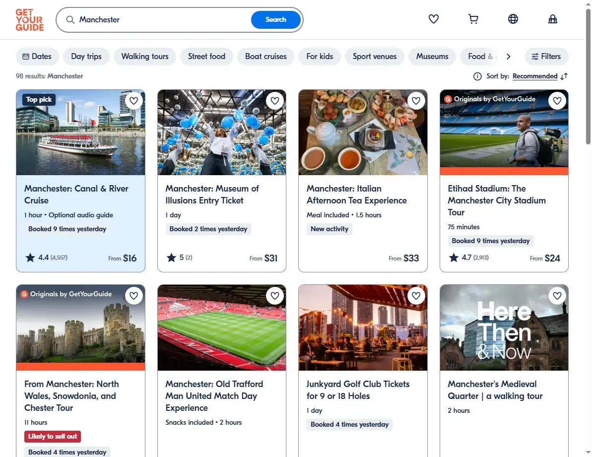 Book fun activities and tours in Manchester, UK.