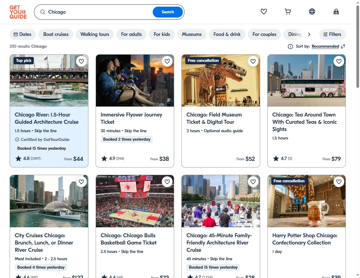 Chicago Activities Screenshot