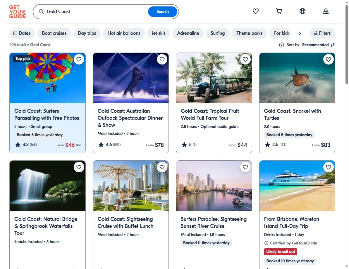 Gold Coast Activity and Theme Park Tickets