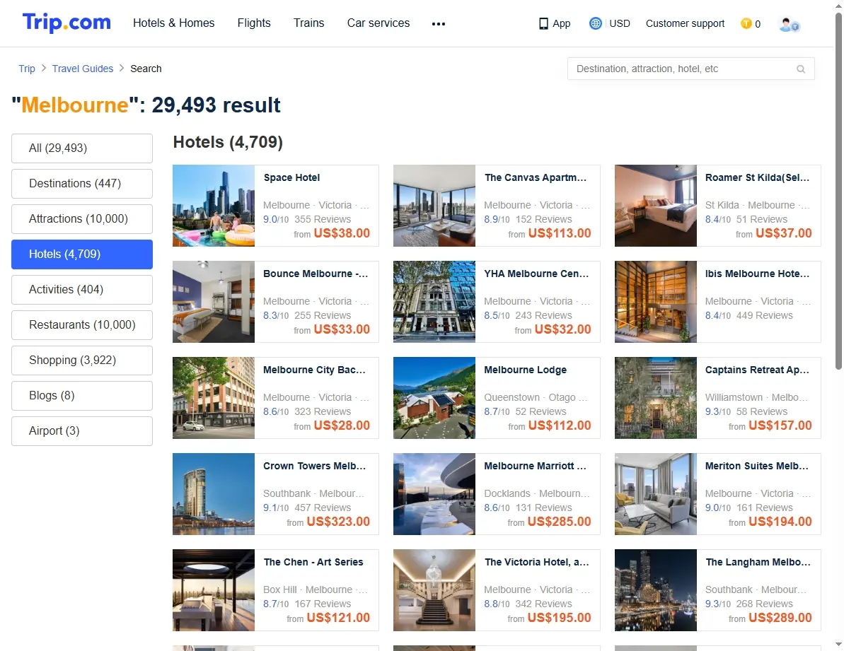 Screenshot showing hotel offers for Delhi accommodations.