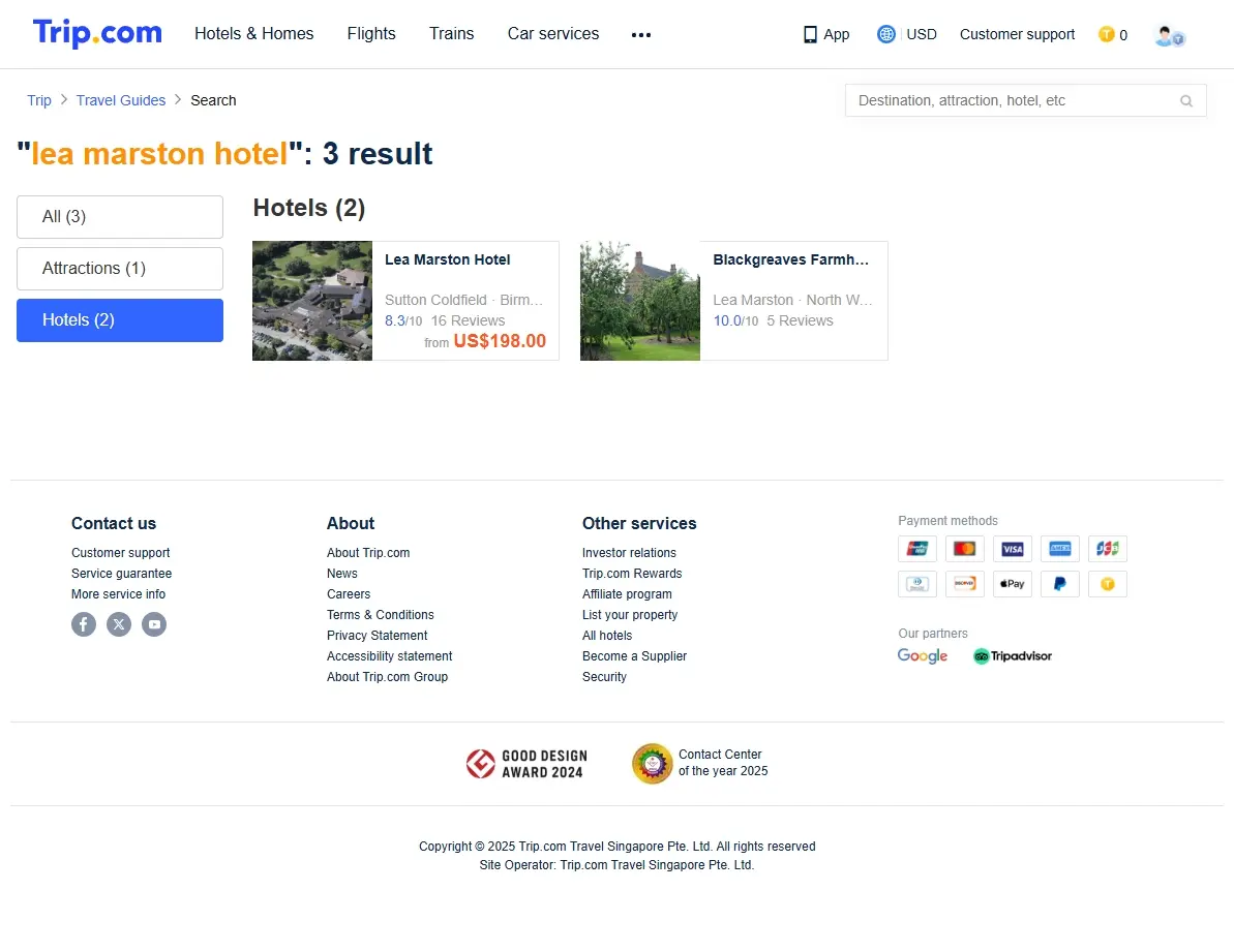 Screenshot showing special hotel offers and discounts on a booking website.