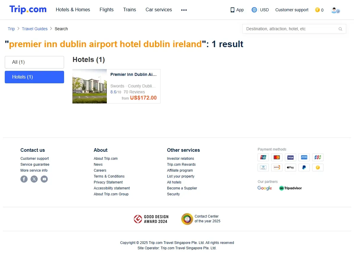 Special offers on Premier Inn Dublin Airport Hotel Dublin Ireland booking deals