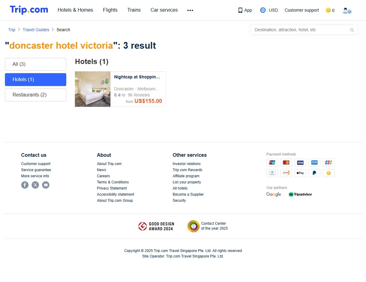 Screenshot showing special hotel offers and discounts on a travel booking website.